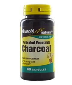 Activated Vegetable Charcoal 260 mg, Mason Vitamins (60 Capsules