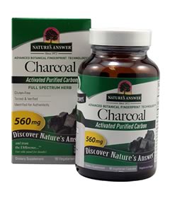 Charcoal 280 mg, Nature's Answer (90 Vegetarian Capsules)