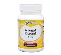 Activated Charcoal 260 mg, Vitacost (90 Capsules)