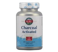 Charcoal Activated 280 mg, KAL (100 Capsules)